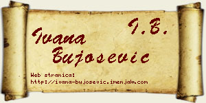 Ivana Bujošević vizit kartica